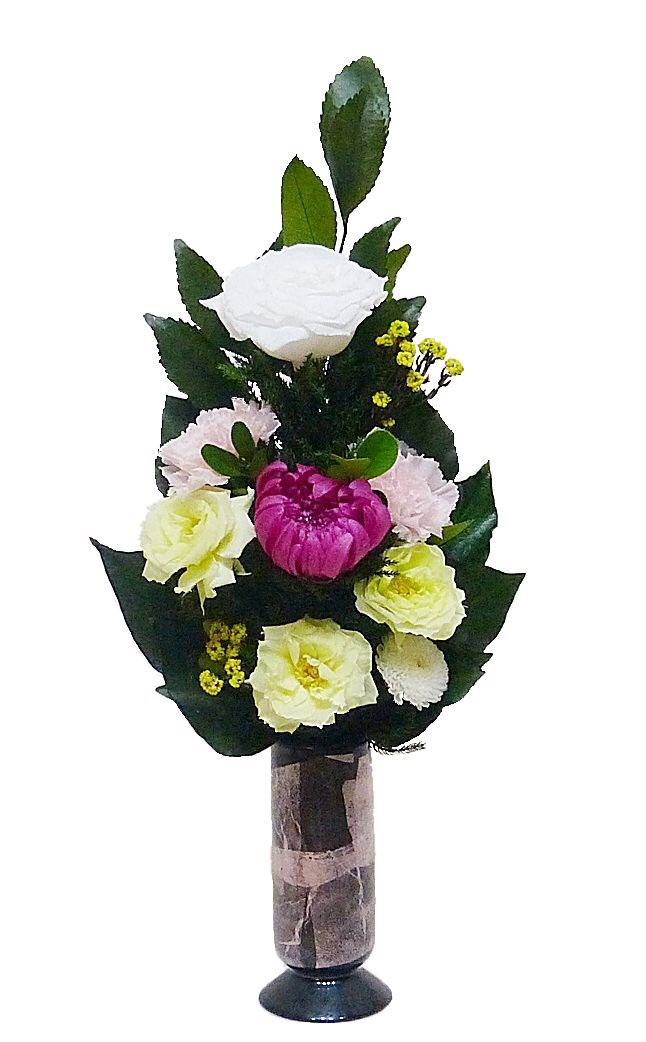 新年の贈り物 makiページ 仏花 お供え花プリザーブドフラワー1対 