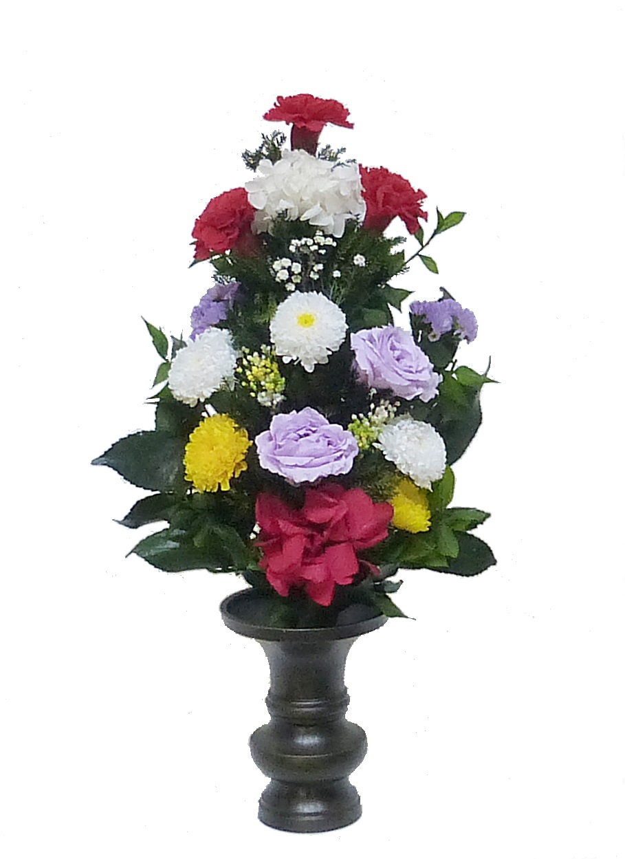 プリザーブドフラワー仏花079　サイズ（M)　(花器は付属しておりません）